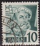 Germany 1947 Characters 10 Pfennig Green Scott 5N3. Baden 1947 5n3. Uploaded by susofe